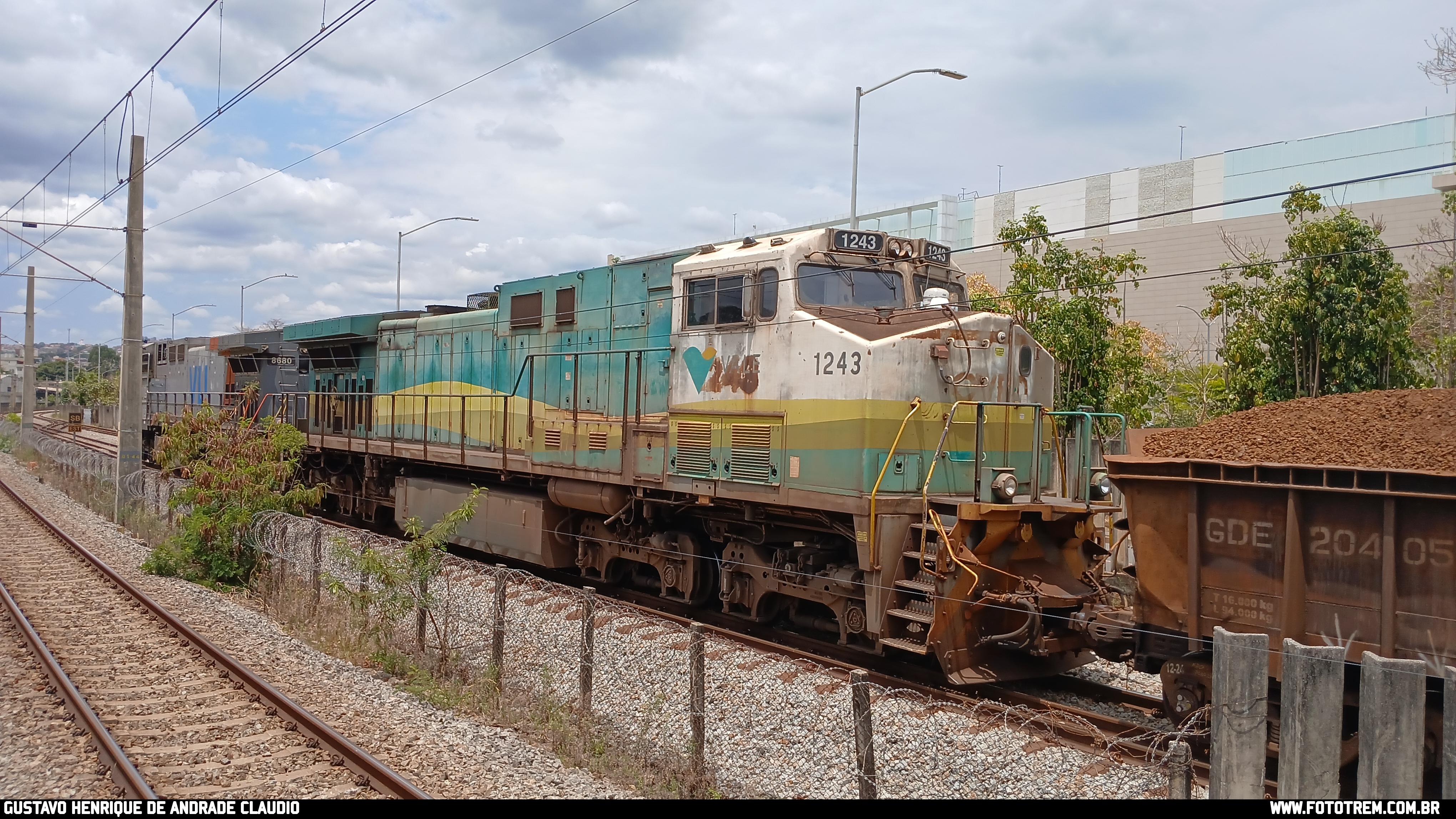 EFVM GE DASH 9-40BBW 1243 em Belo Horizonte · MG