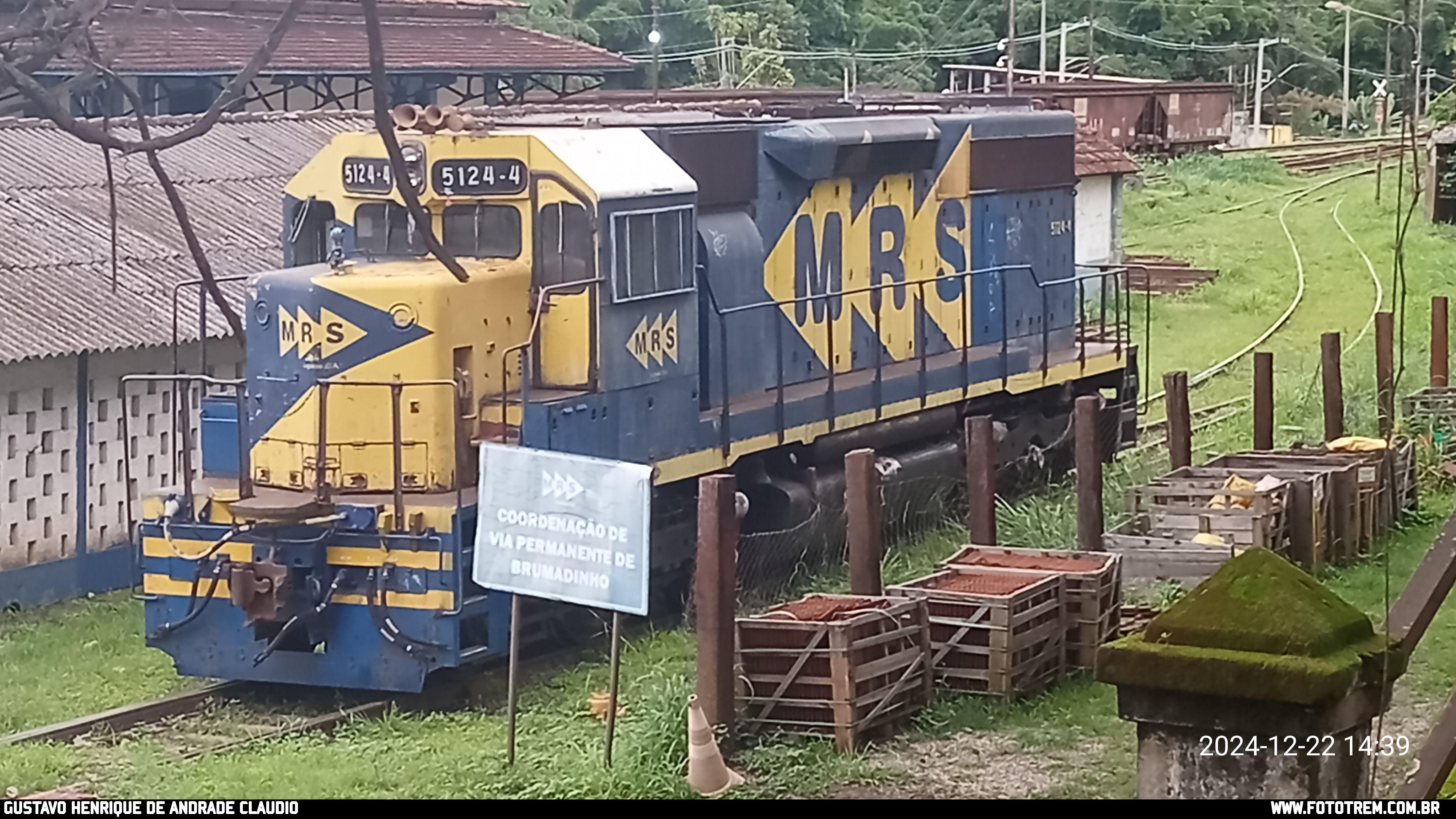 Foto Trem - MRS EMD SD38 5124-4 em Brumadinho - MG