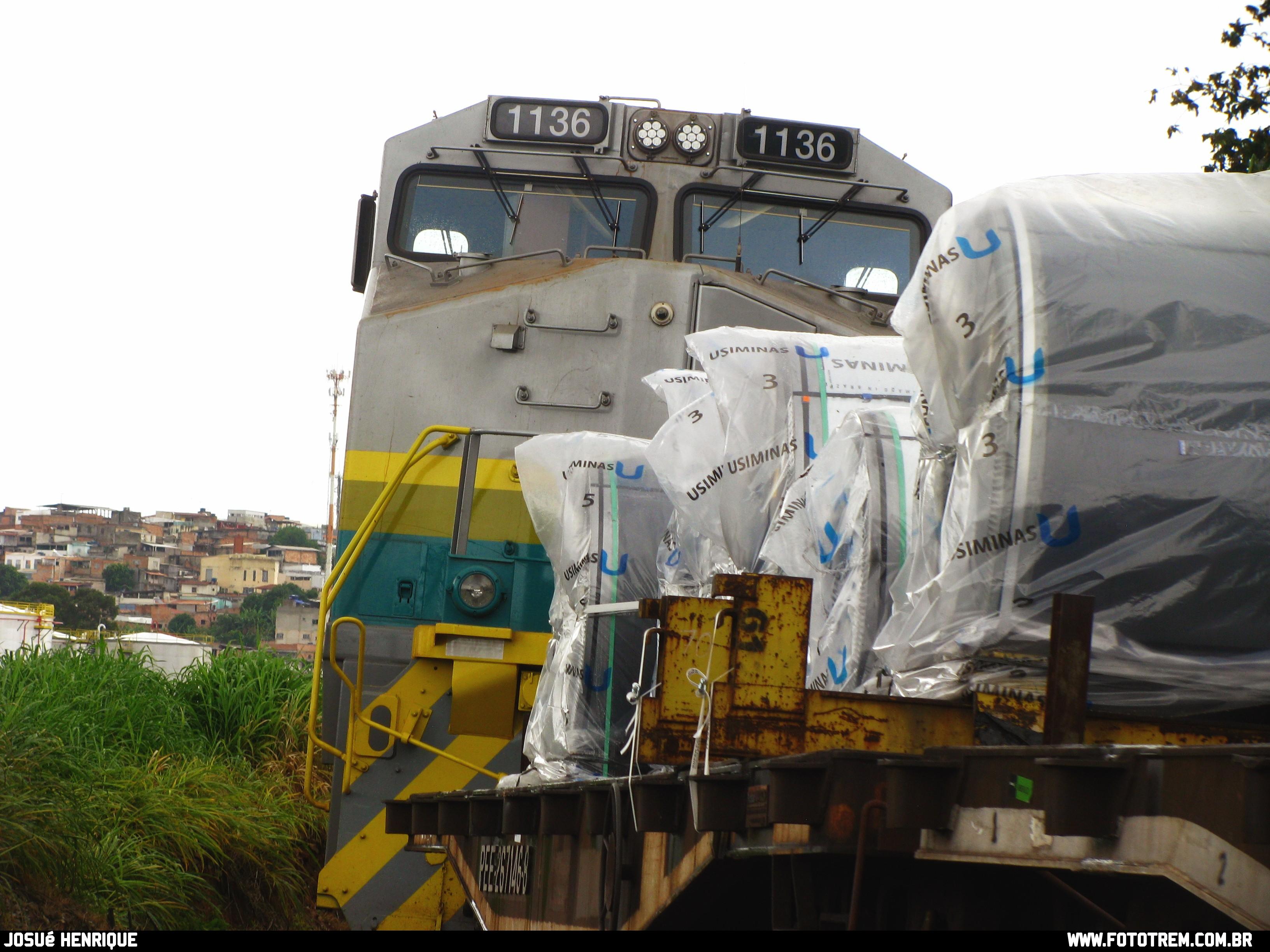 Foto Trem - EF Vitória Minas GE DASH 9-40BBW 1136 em Betim - MG