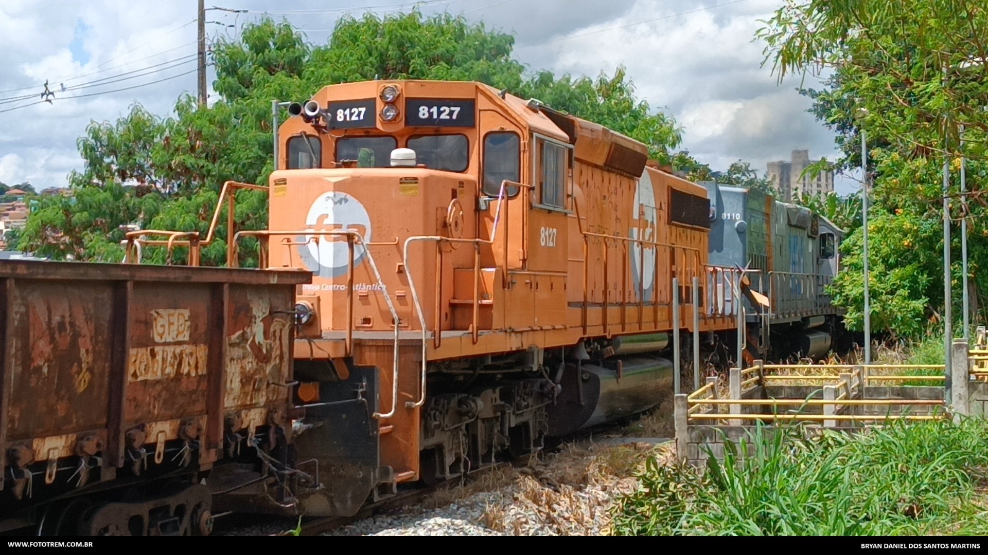 Foto Trem - FCA EMD SD40-2 BB 8127 em Betim - MG